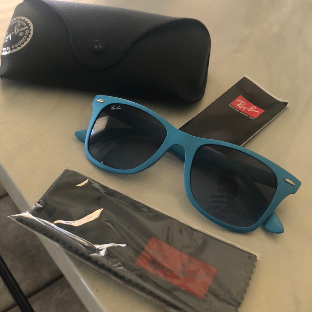 Brand new teal blue Ray-Bans